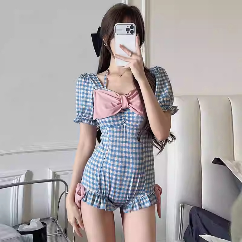 Swimsuit 2024 New Arrival Hanging Neck Sweet Girl Pure Desire Student Slight Fat Girl Cover Flesh Slim Small