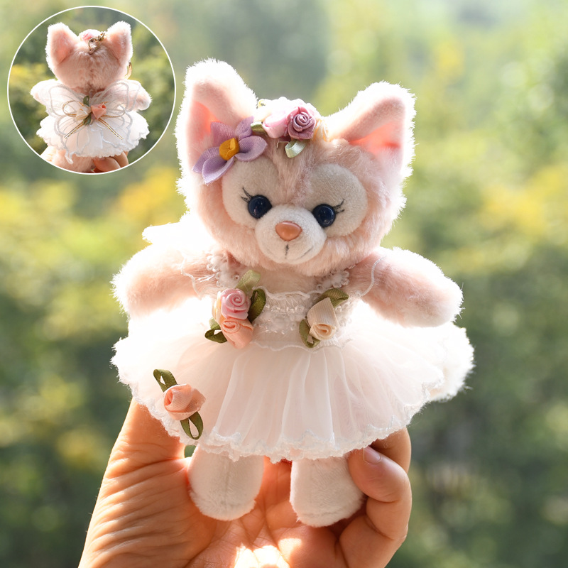 Lingna Beier pendant star Delu keychain schoolbag ornaments Flower Fairy rose dress wedding dress for doll clothes
