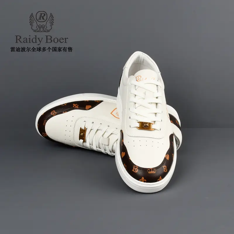 [Cow Leather] Raidy Boer/Raidy Boer Men Presbyopia Logo Fashion Casual Sneakers new