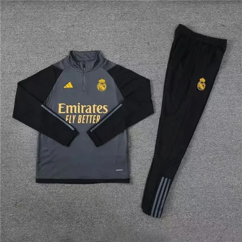 皇马足球训练服长袖套装卫衣运动球衣