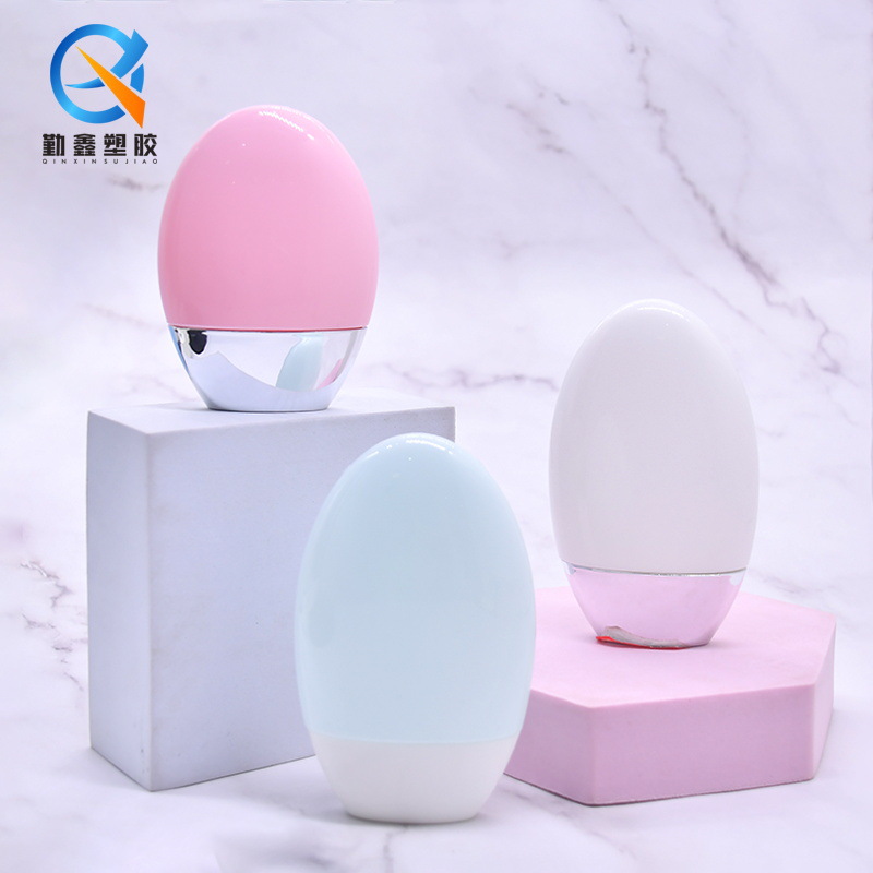 New 50g Goose Egg Isolation Cream Bottle Flat Bottle Pe Hand Cream Lotion Sub-Bottle Sunscreen Bottle