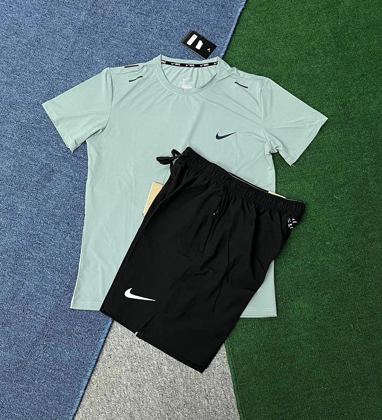 DX38-2 Men's & Women's American Style Training T-Shirt with Running Shorts Set for Fitness and Basketball