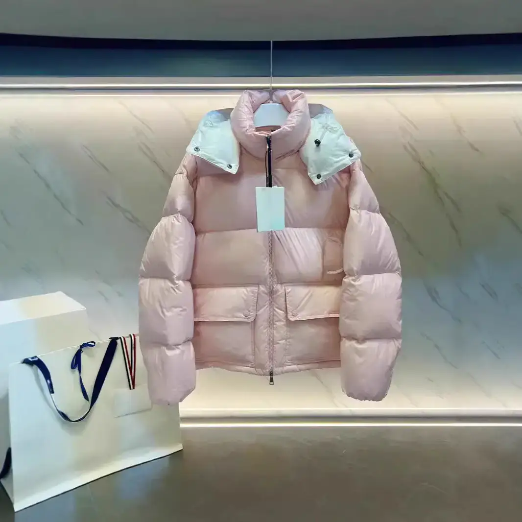 "Poison Family in stock" Correct Edition M ABB Flocking Embroidered Letter Short Down Jacket Women's Warm Down Jacket