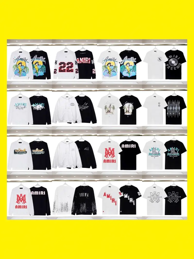 Cross-border wholesale European and American fashion brand ami simple ri letter logo crew neck sweater lovers long sleeve T-shirt hoodie
