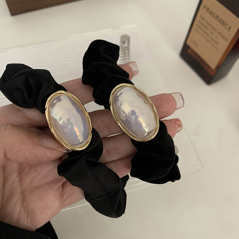 Advanced sense magic pink purple! Korean Texture Hair Ring Headwear High Elastic Tie Hair Accessories Back of Head Coiled Hair Rope for Women