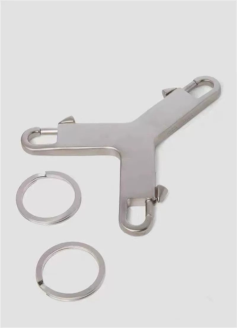 Froid Tiedeur RO style Y-shaped lock keychain titanium steel multifunctional ring buckle pendant functional accessory