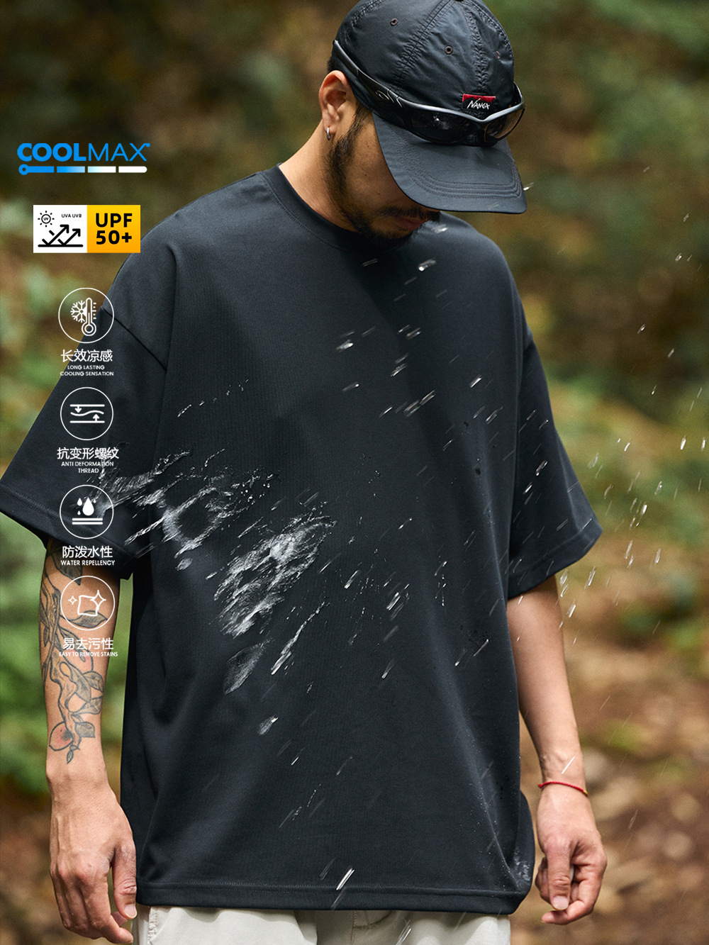 Trs Men's Clothing丨26Ss Coolmax Uv-Resistant, Lightweight, Comfortable, Everyday Short-Sleeved T-Shirt