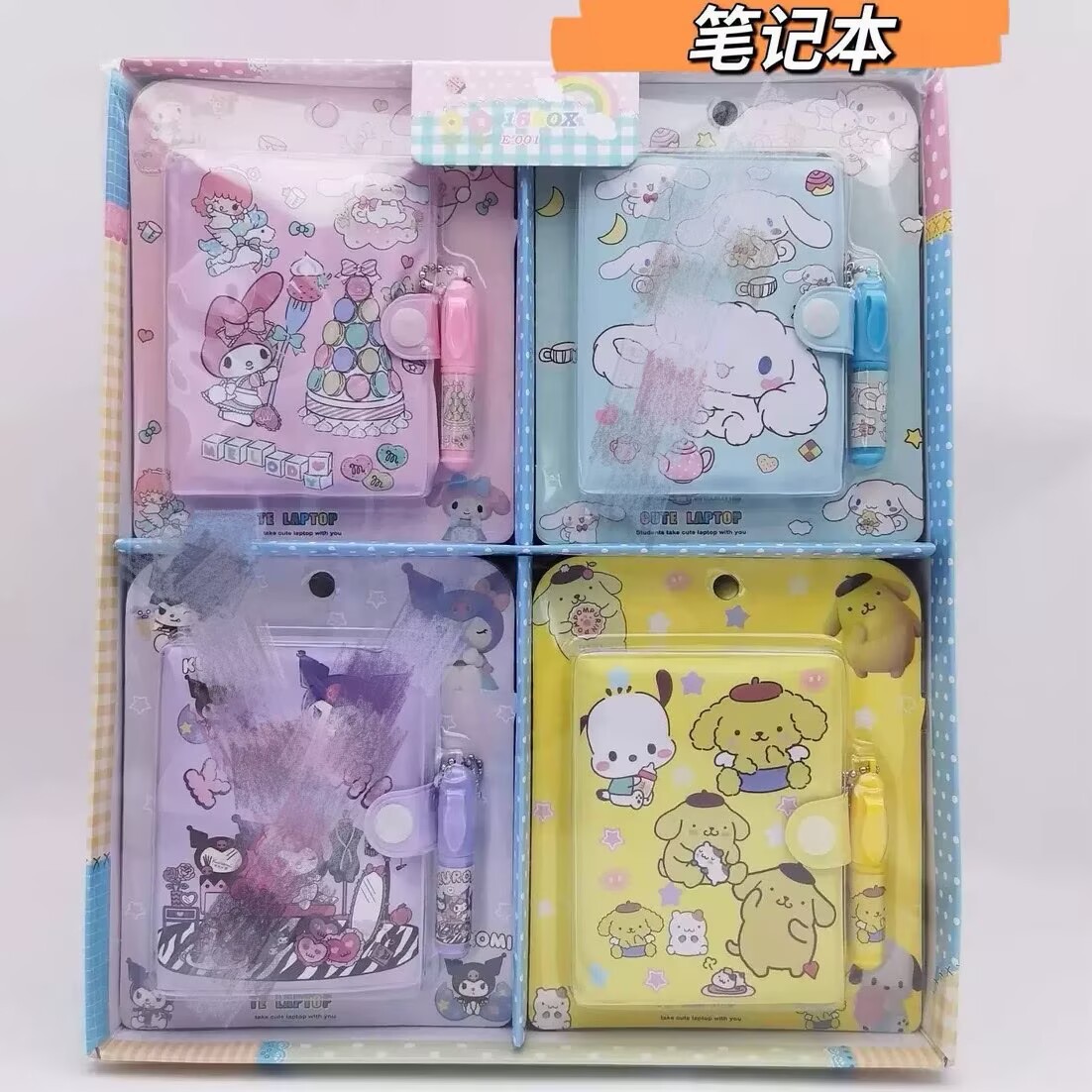 Student Notebook Cartoon Notebook Cute Kidsren's Stationery Prizes Note Notes Notebook with Ballpoint Pen Set