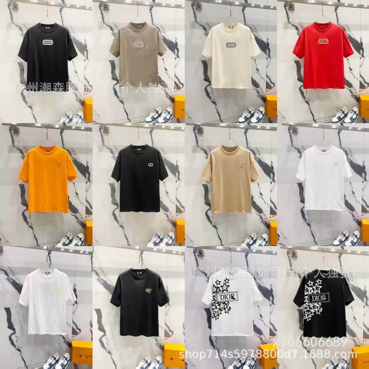 Correct Version of D Dijia 2024 Summer New Classic Logo Embroider Casual Loose Pullover Short-Sleeved T-Shirt Export Trend
