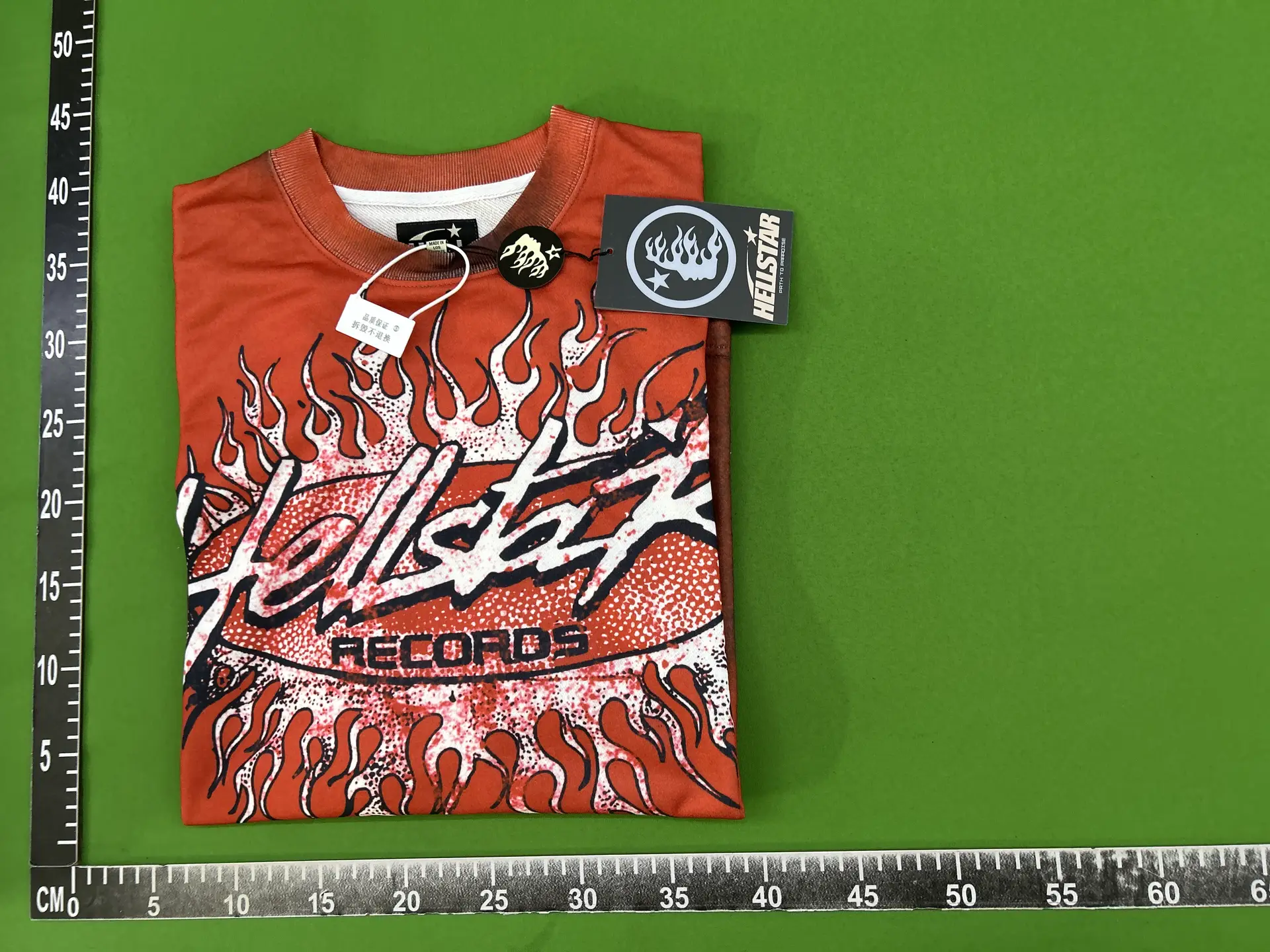 Hellstar Records Flame Long Sleeve Shirt