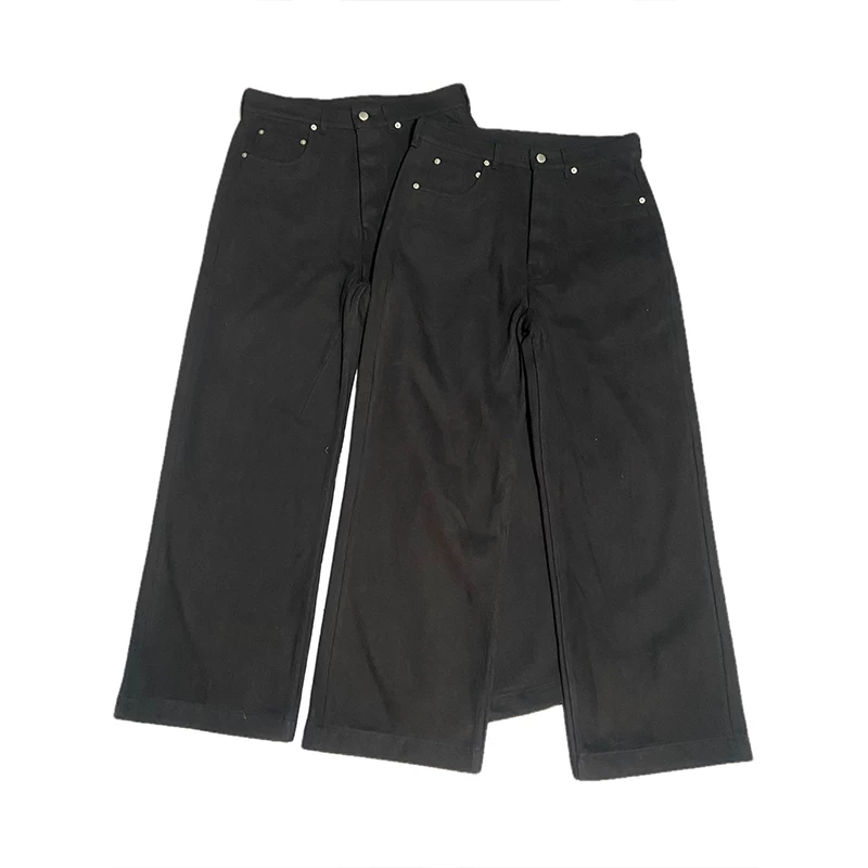 PCX independent RO25FW high-density 450g coarse twill pure cotton bone feeling casual loose and simple straight leg pants divine pants