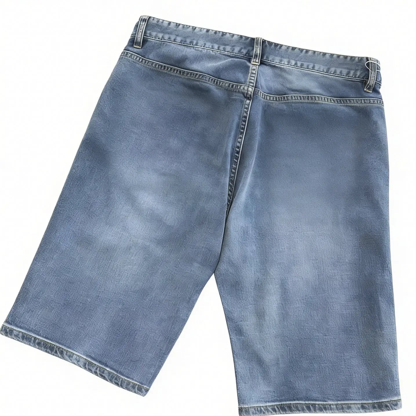 Blue Denim Shorts with Bells on the Back Pocket 66032639
