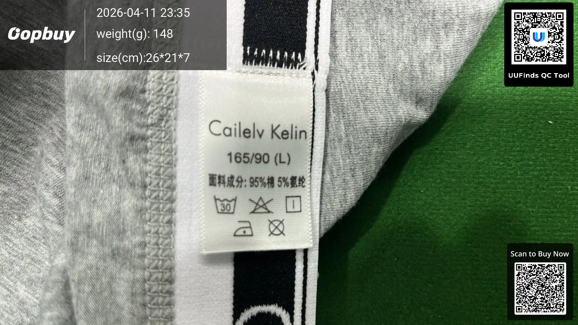 Cailelv Kelin Grey Underwear