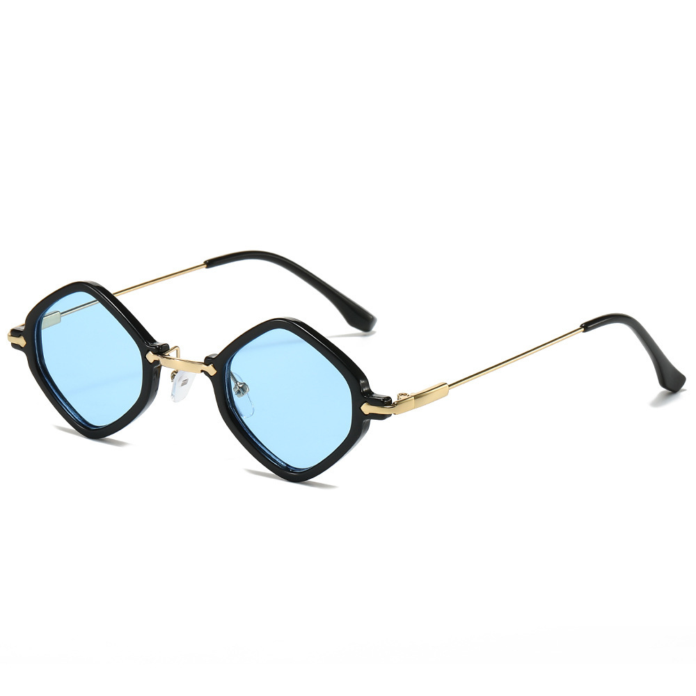 New Style Personalized Punk Style Diamond Small Frame Sunglasses Ins Trendy Fashion Outdoor Street Hip Hop Sunscreen Sunglasses