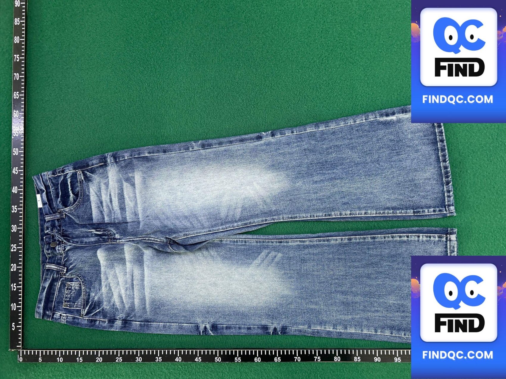 Weilang's Shop American retro Niche Design Whiskers Slightly Flared Denim Men's High-End Handsome Pants Couple QC