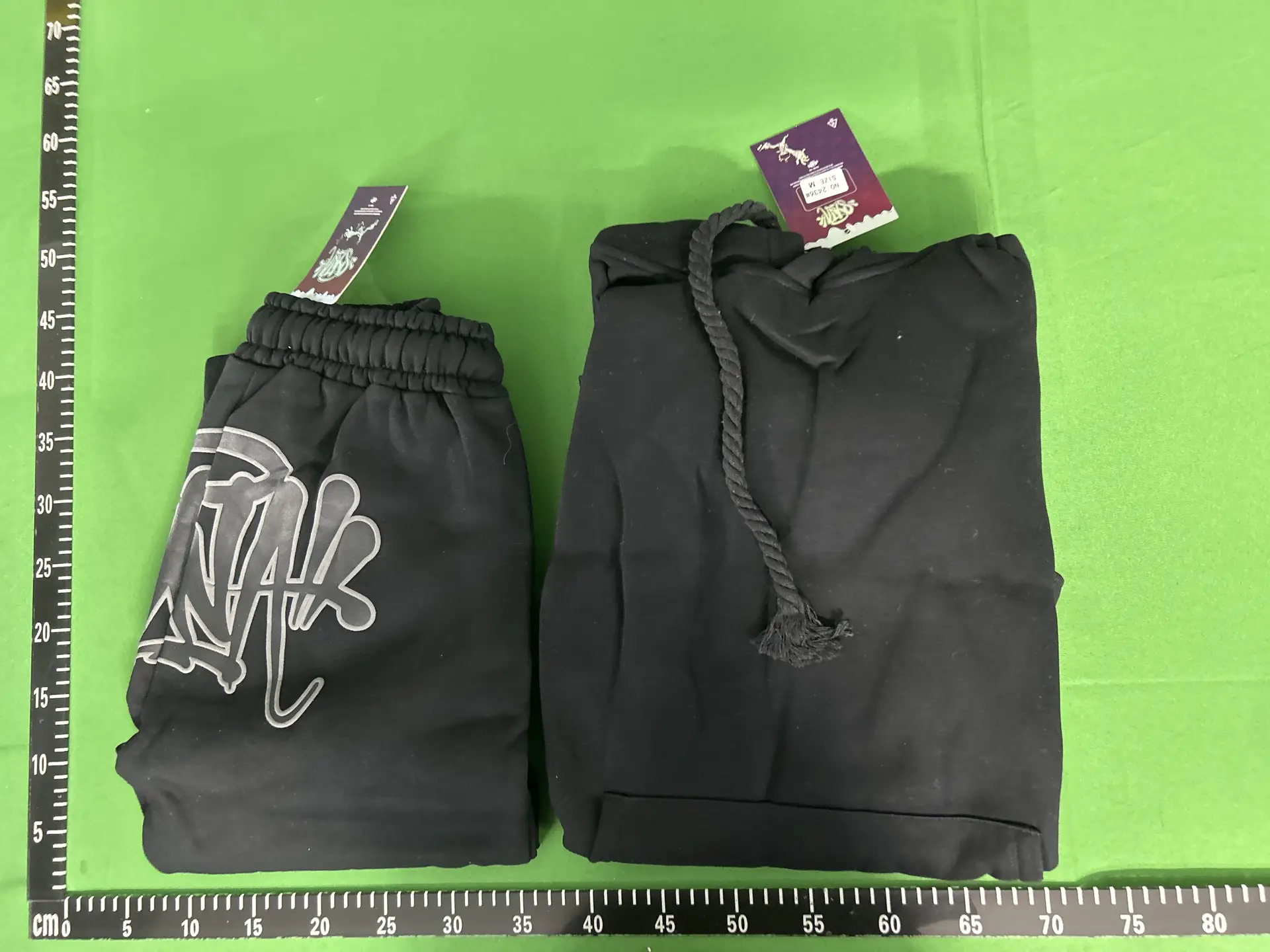Syna World Tracksuit Patchwork Logo Set Sweatshirt Niche American High Street Hoodie Casual