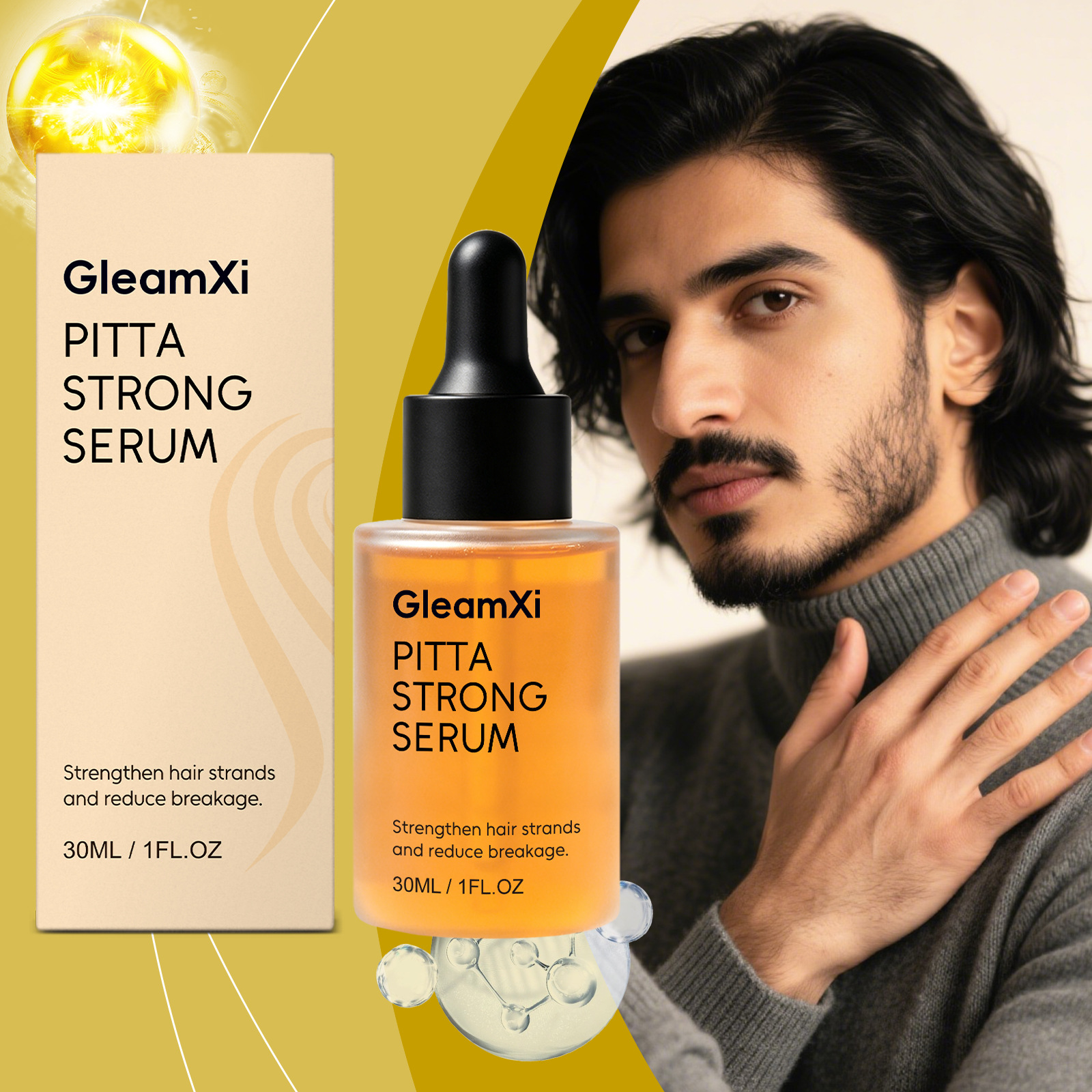 Gleamxi Hair Essence Scalp Moisturizing and Smoothing Essence for Dry and Frizzy Hair Care