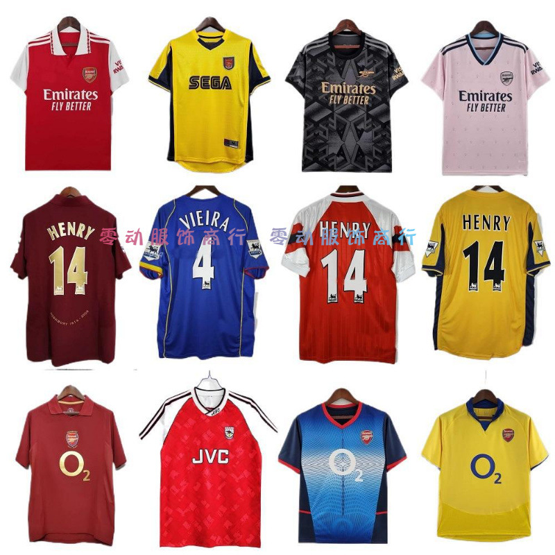 Club Vintage Ashenau Jersey No.14 Henry No.7 Pires Bergkamp Asna Football uniform Foto QC de 1688 na Qualit.ly