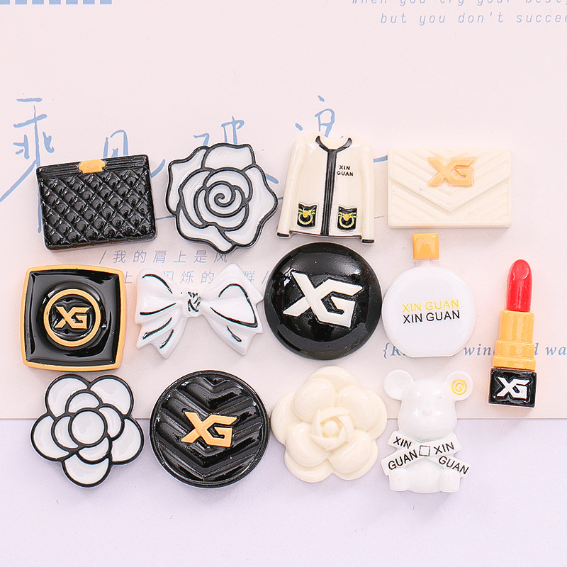 High-Grade big brand bag perfume lipstick diy cream glue mobile phone shell shoe buckle hairpin resin jewelry accessories wholesale