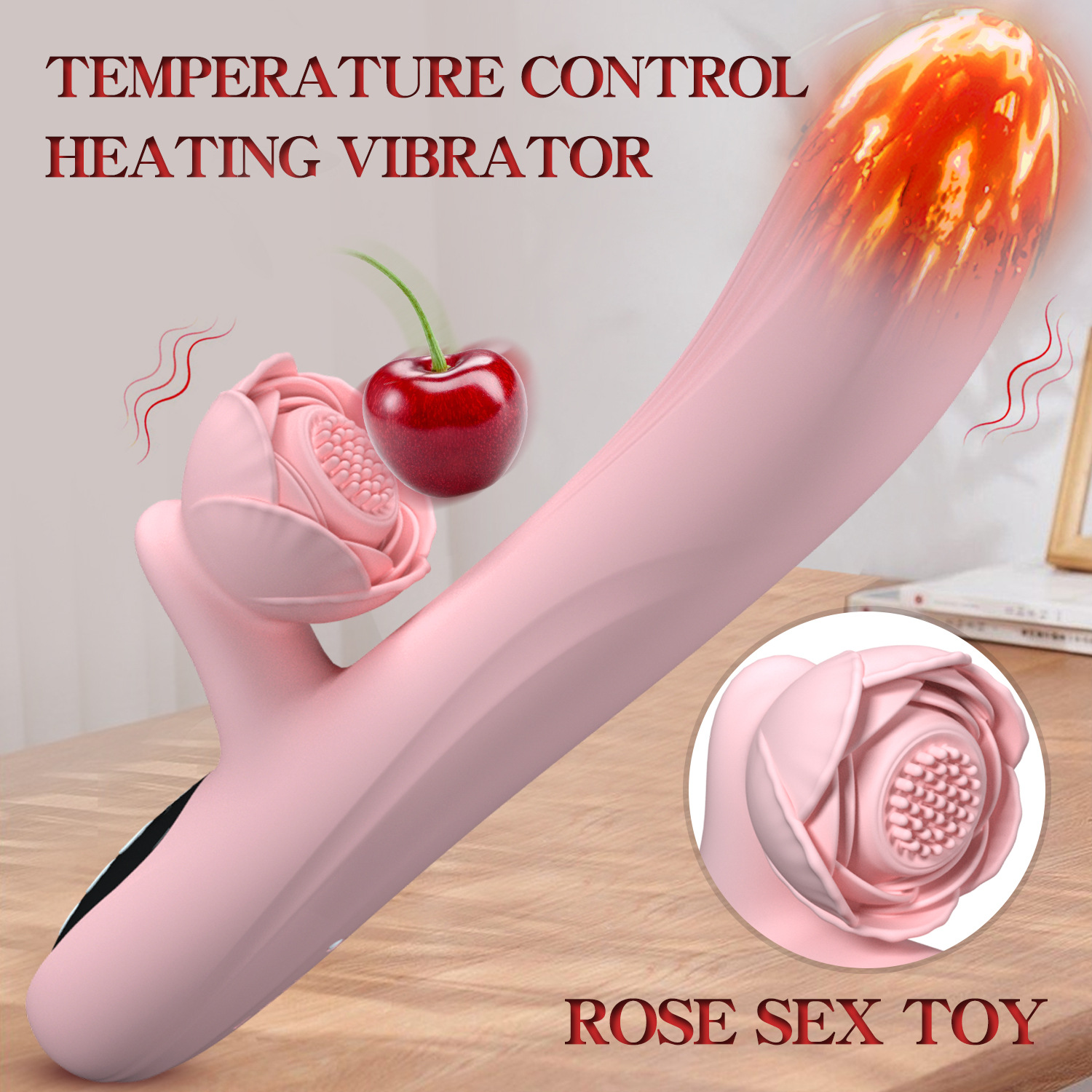 R330 Vibrator Female G-Spot Sex Toy Electric Av Stick Female Appliance Rose Sex Toy Cross-Border