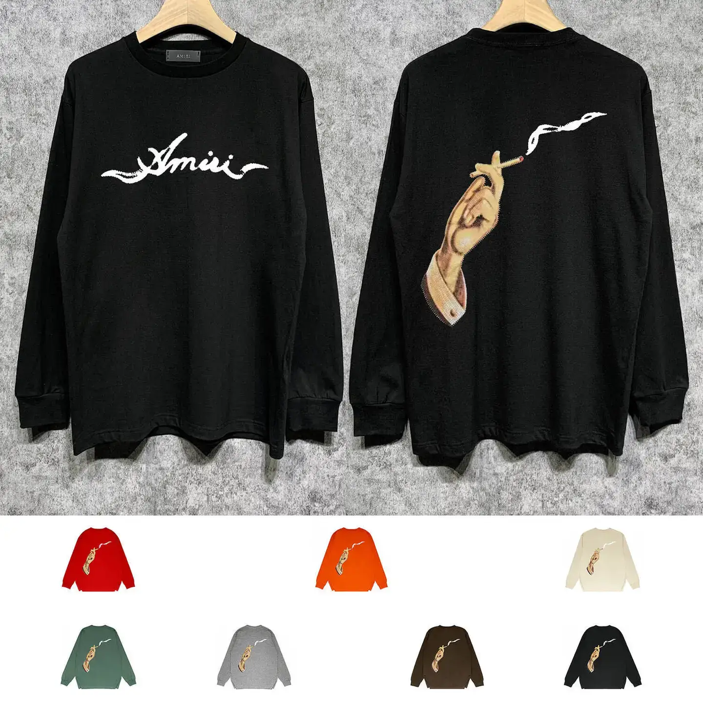 长期有货跨境欧美潮牌 LONG SLEEVE 长袖T恤衬衫潮流