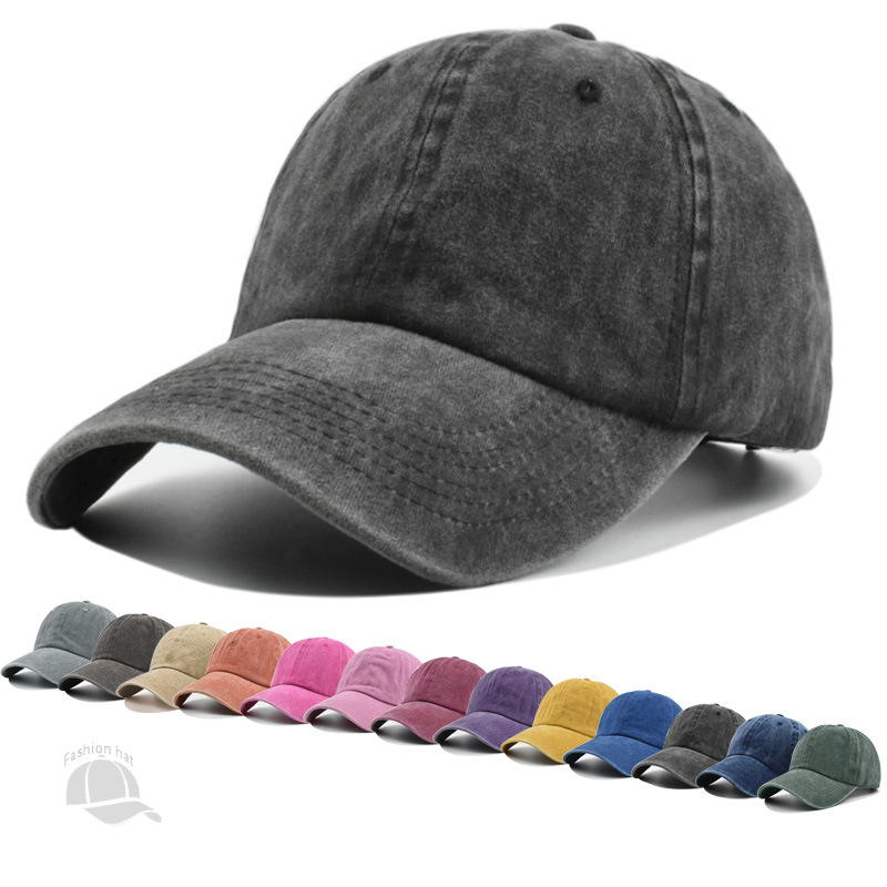 Cross-border Hat Women's Light Plate Washed Cotton Baseball Cap Fashion Trendy Men's Outdoor Sports Sunshade Sunscreen Cap Wholesale