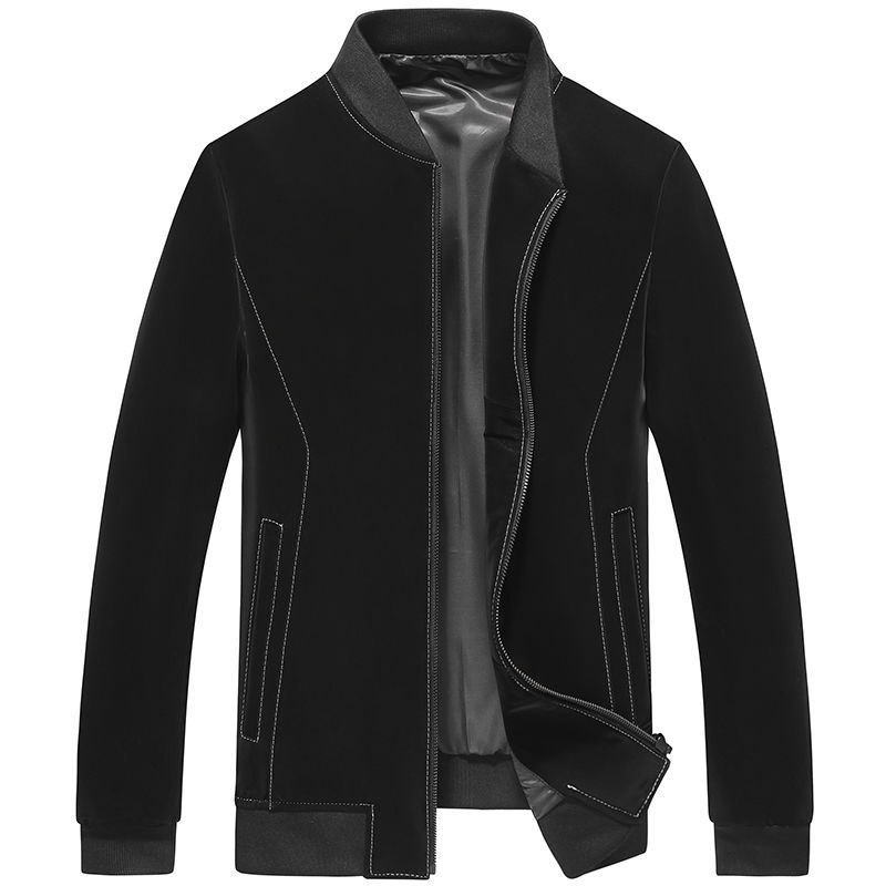 Men's Business Casual Leather Jacket 2025 Spring New Short Baseball Collar Motorcycle Leather Jacket Light Business