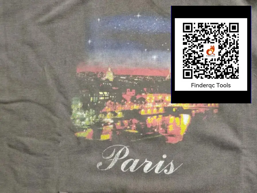 Paris Night Scene Sweatshirt Washed Gray