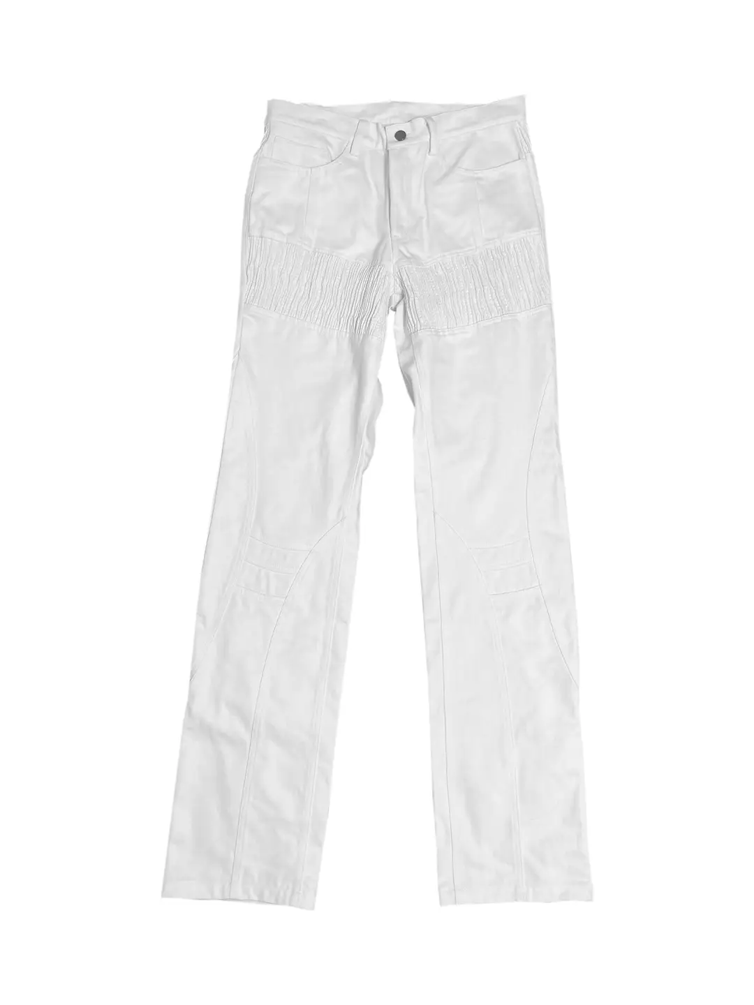 Chai (Disassembled) 25Aw Structured Patchwork Slim-Fit Visual Style Solid Color Skinny Denim Tight Pants