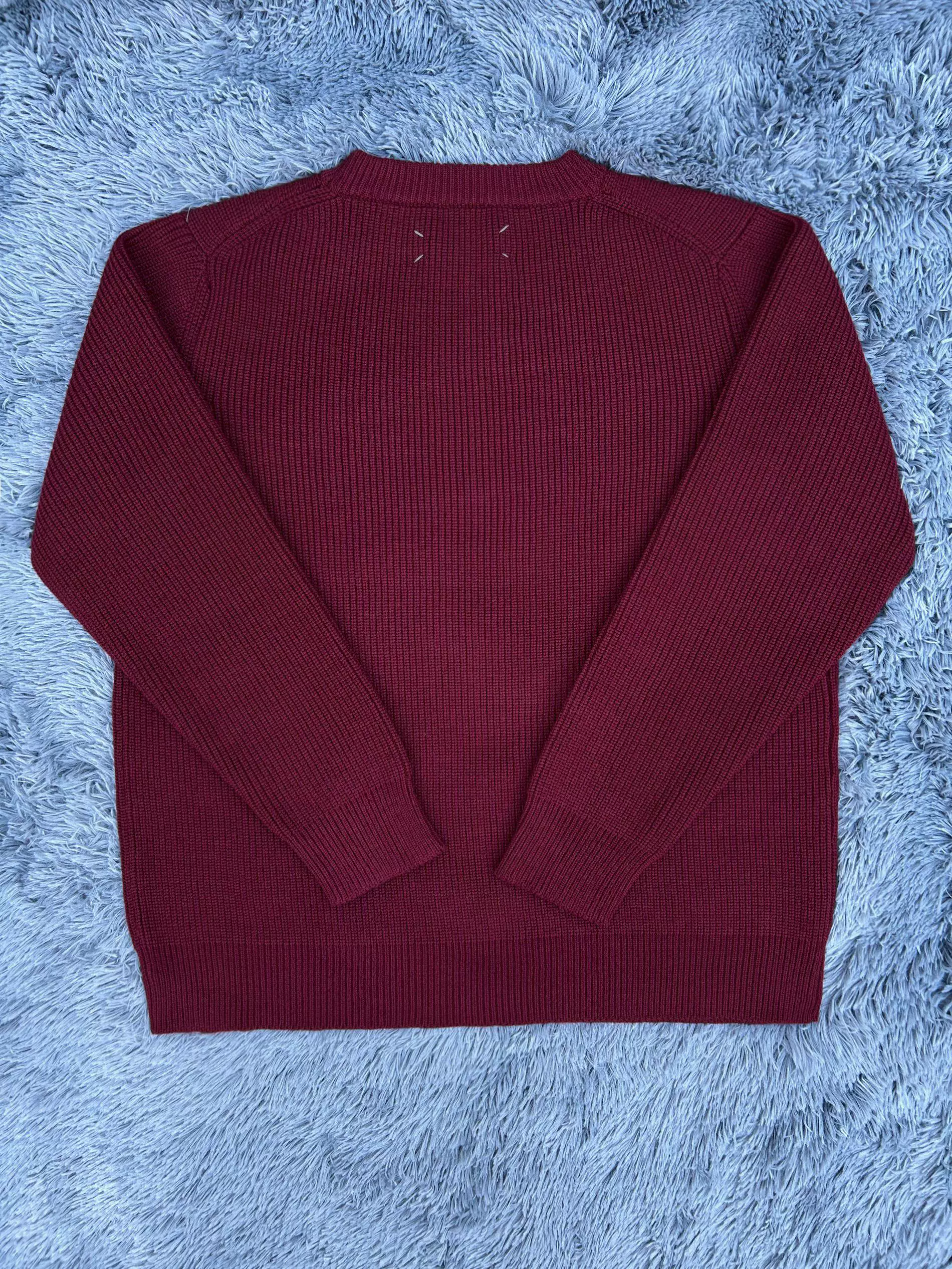 Four-Corner Stitching New Year Red Crew Neck Pullover Heavyweight Sweater Wool Blend Knitwear Loose Fit Autumn and Winter Unisex