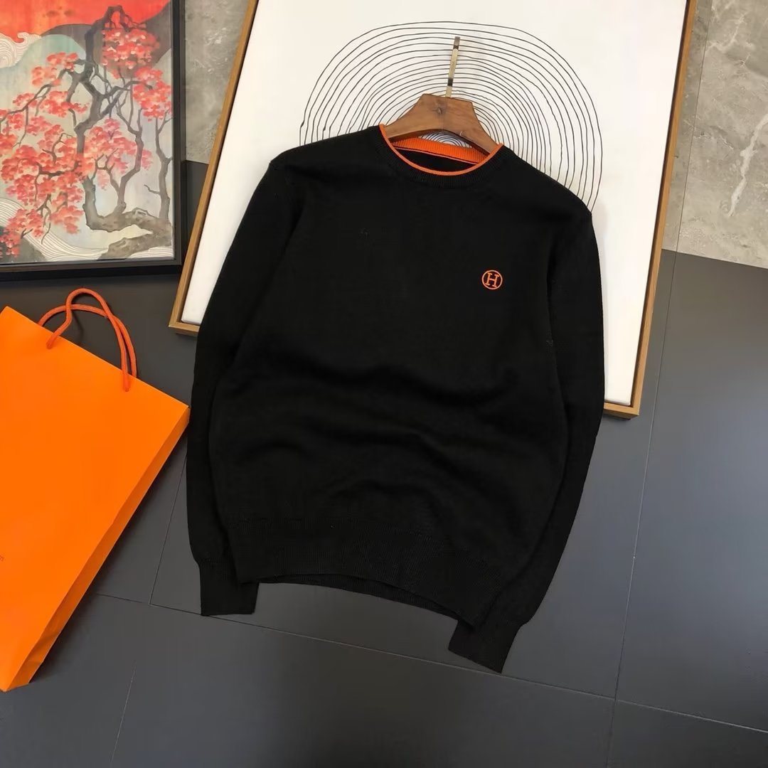 Light Luxury Trendy Pullover Sweater Knitwear Men's Korean Style Autumn and Winter Letter Jacquard Round Neck Bottoming Shirt Ready for Order Zdjęcie QC z 1688 na Qualit.ly