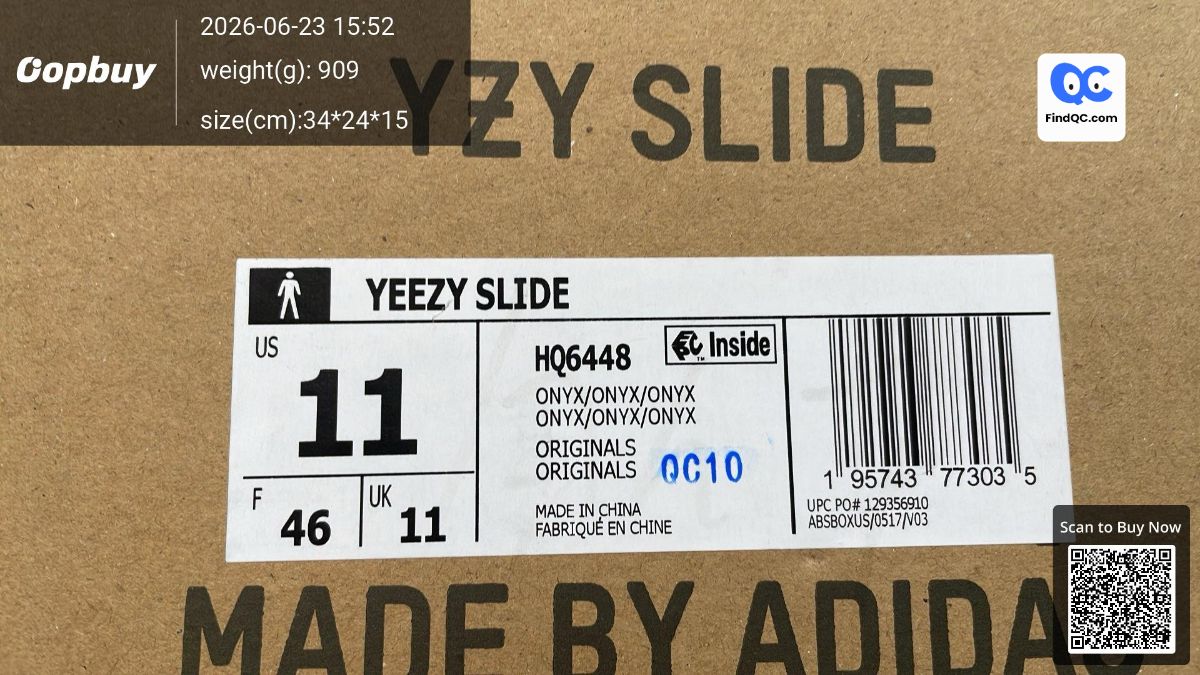 Yeezy Slide Onyx QC