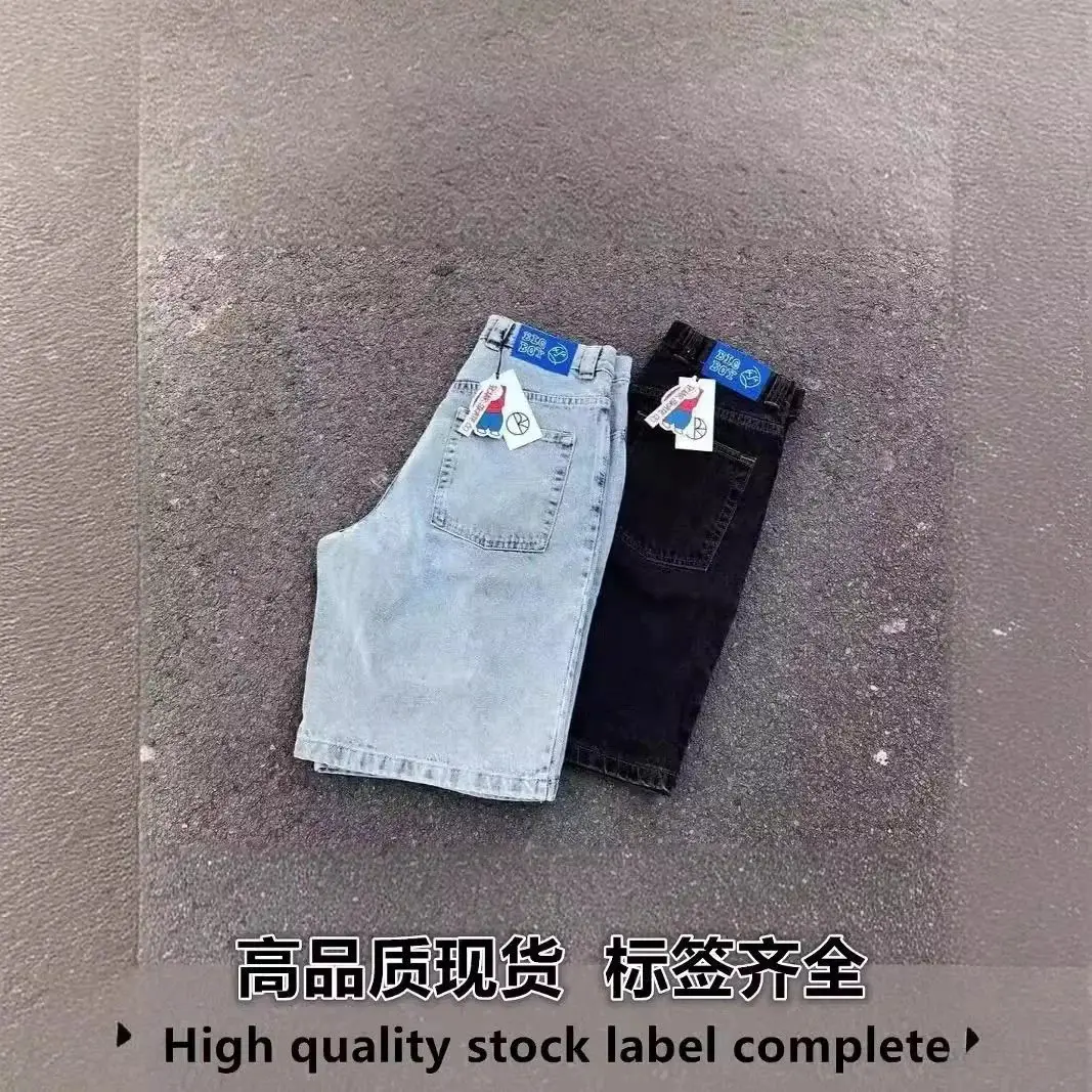 high quality嘻哈blgboy极地大男孩牛仔裤卡通图形刺绣牛仔裤Y2K