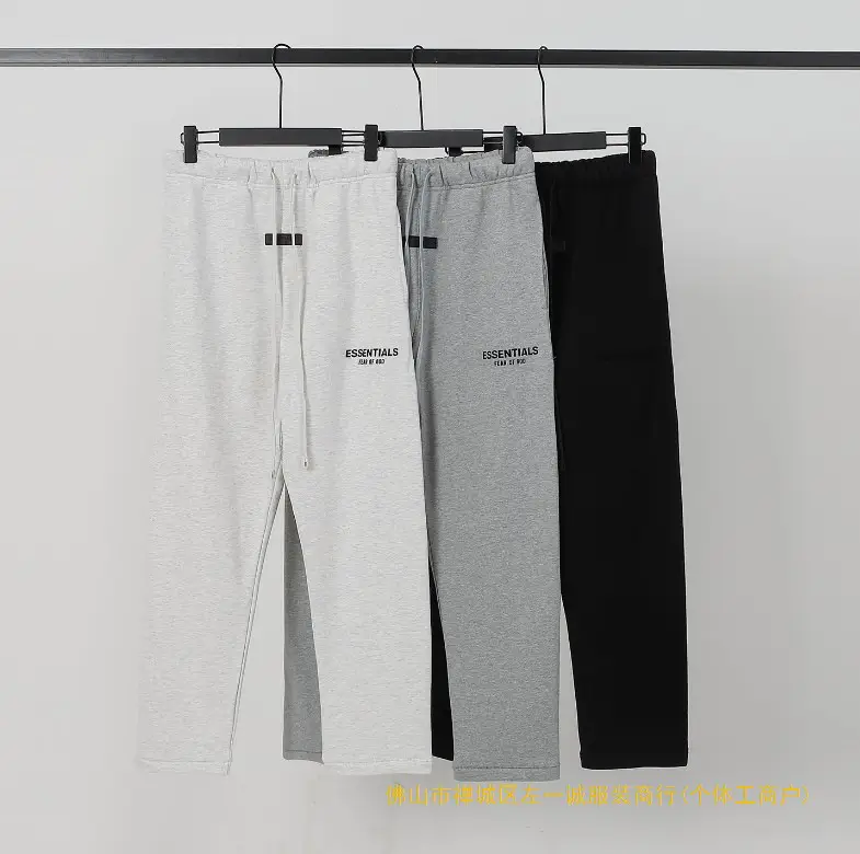 Fog Season 8 Multi-Line Essentials High Street Casual Straight Pants Flocked Letter Printed Drawstring Sweatpants