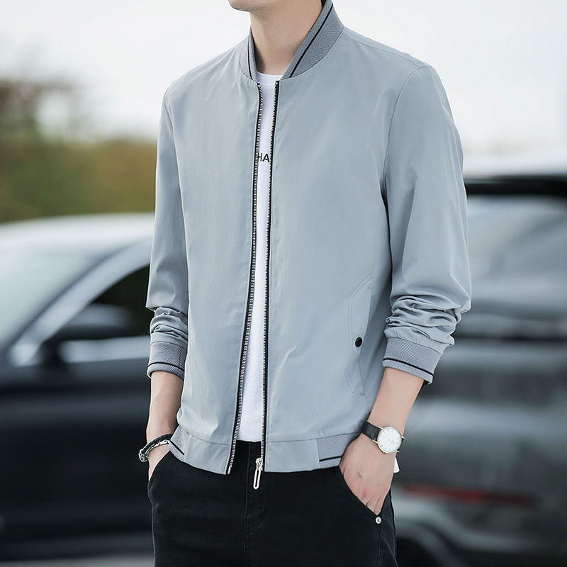 Jacket Men's Autumn New Classic Baseball Collar Korean Style Trendy Jacket Youth Fashion Versatile Casual Top