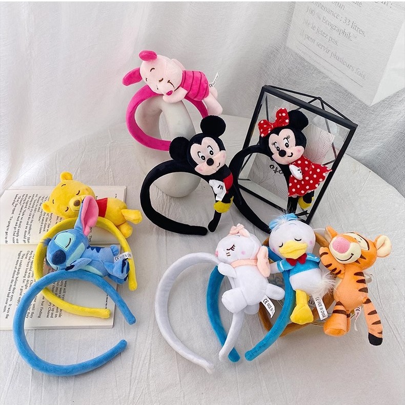 Stella Rabbit Ears Hairband Cartoon Plush Out TikTok Hair Accessories Cute Adult Star Dailou Bear Hairpin Women