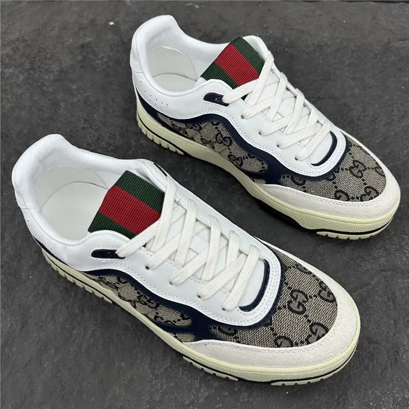 Original Standard Original Box 2025 New Style Board Shoes Couple Genuine Leather All-match Sports Vintage White Shoes Casual Old Flower Biscuits