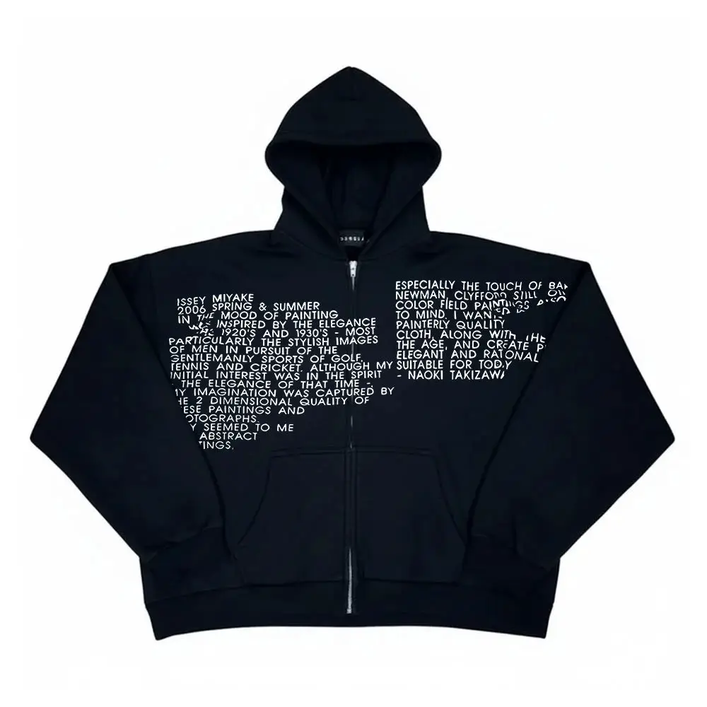 Niche Graffiti Style, Post-Apocalyptic Aesthetic, Dirty Dye Design, Vintage Distressed Painted High Street Hooded Cardigan Sweatshirt