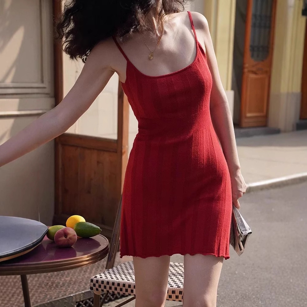 Wow Sexy Big Pit Suspender Skirt Tennis Skirt Summer Dopamine Knitted Curled Smart Skirt C1615