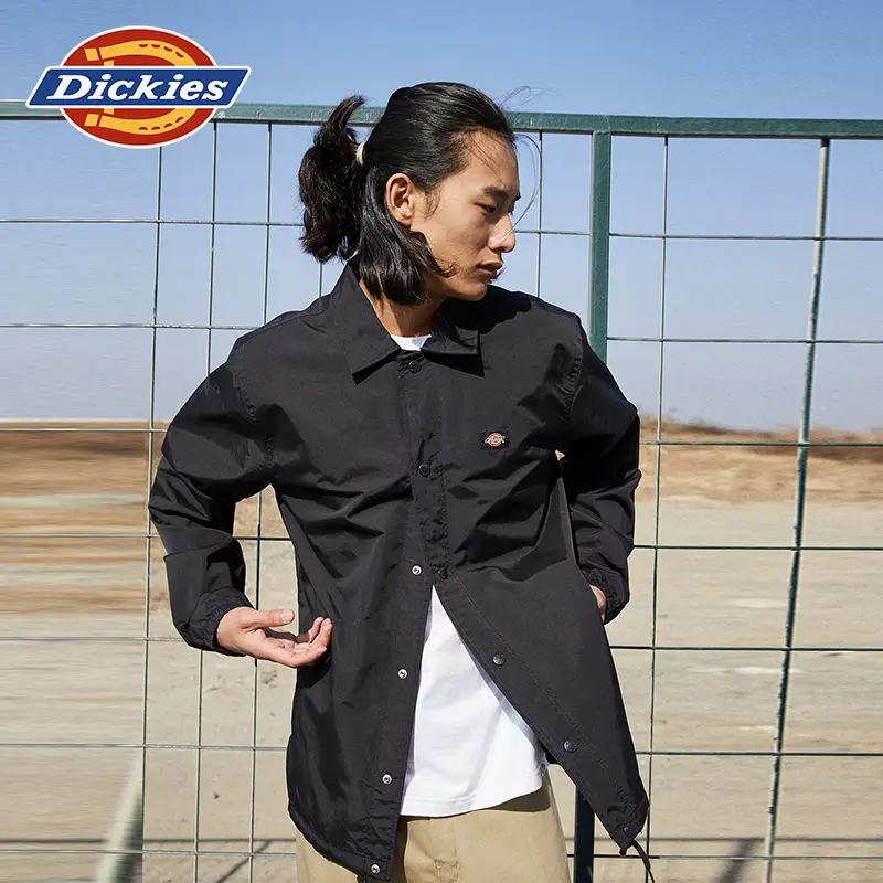 Dickies Fall and winter pure color Minimalist Casual Daily parka Men and Women Couple Coach jacket Water-Repellent