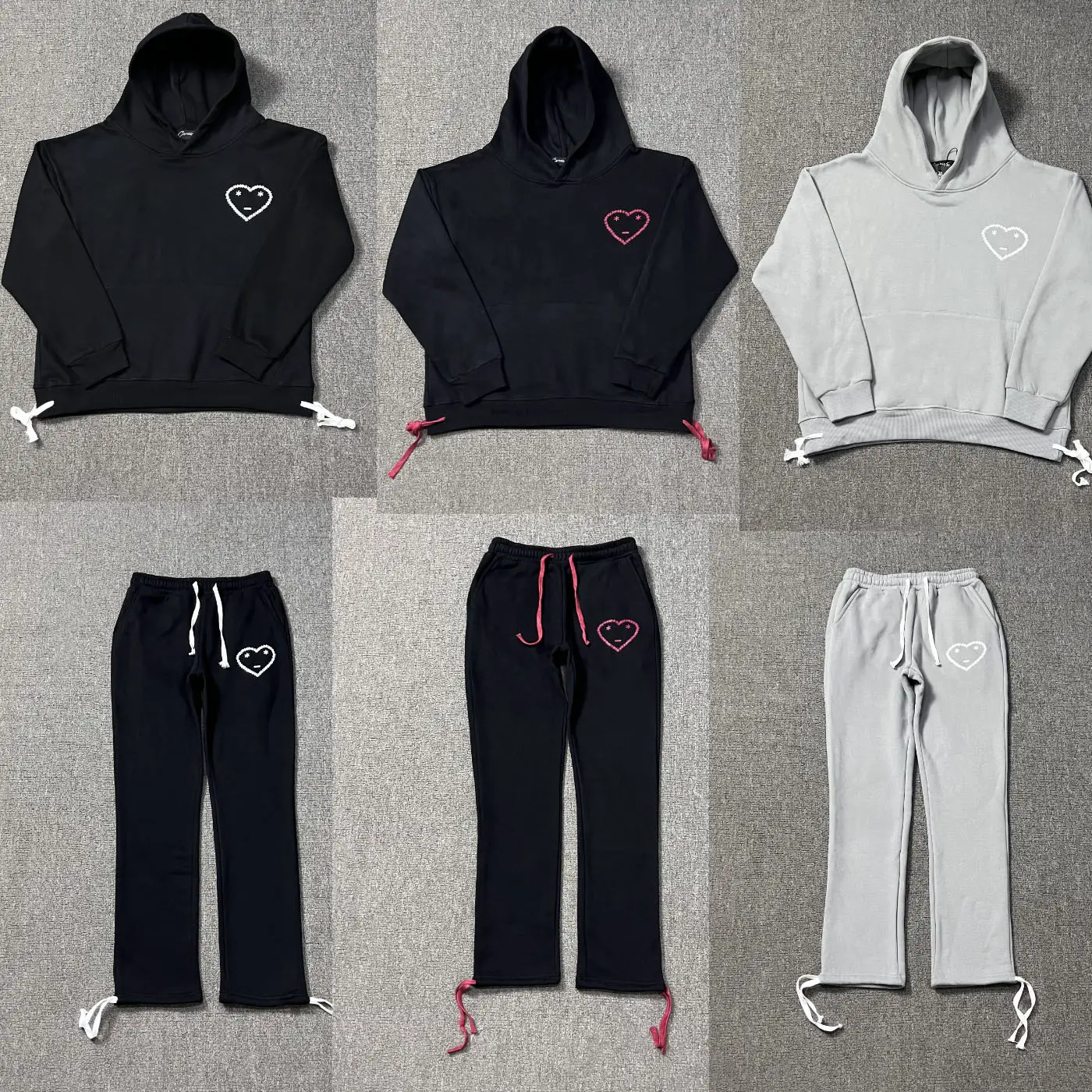 Carsicko autumn and winter new American hip hop fashion brand love sports casual pants hoodie suit men and women high street guard