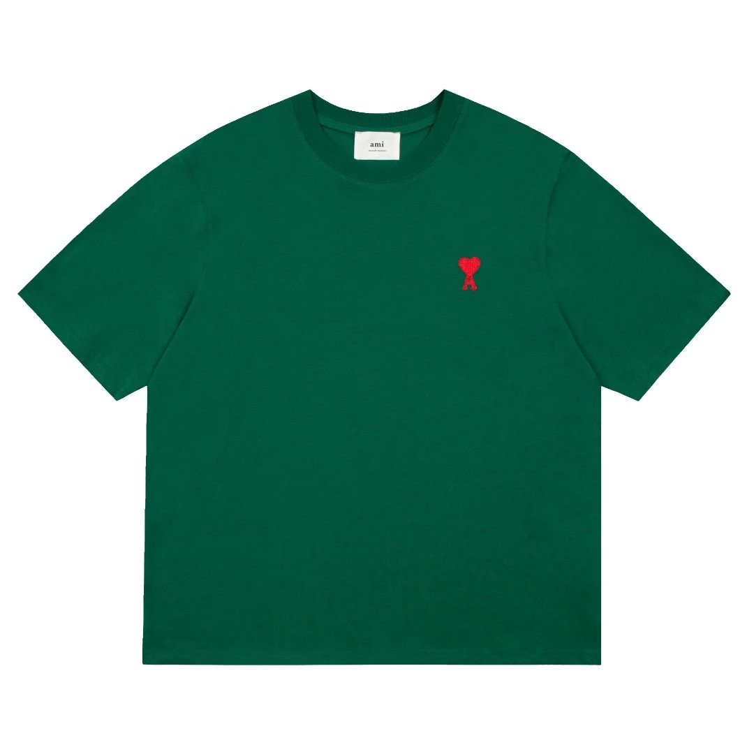 Ami Black T-Shirt with Red Ami de Coeur Logo