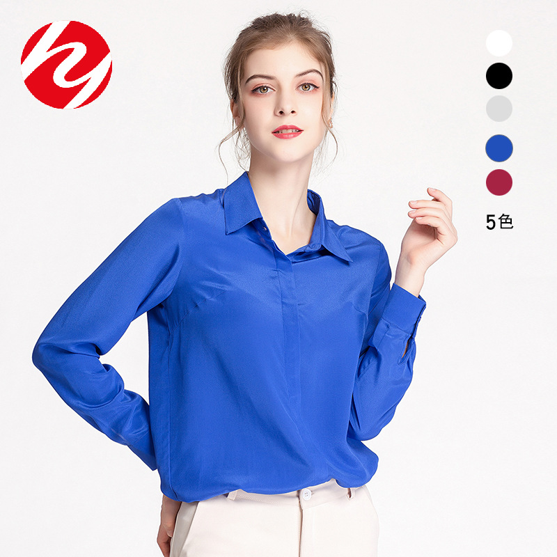 Huaye Silk Shirt for Women, New Spring Style, Professional Workwear, Korean Style Mulberry Silk Crepe Long-Sleeve Shirt, Ol Style Women's Clothing