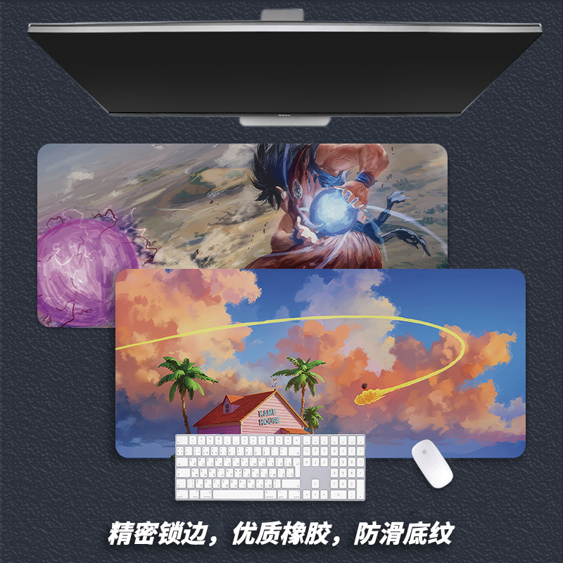 Dragon Ball Super Z Mouse Pad Large Lock Edge Monkey King Vegeta Tortoise Fairy Dragon Saiyan Anime Table Pad