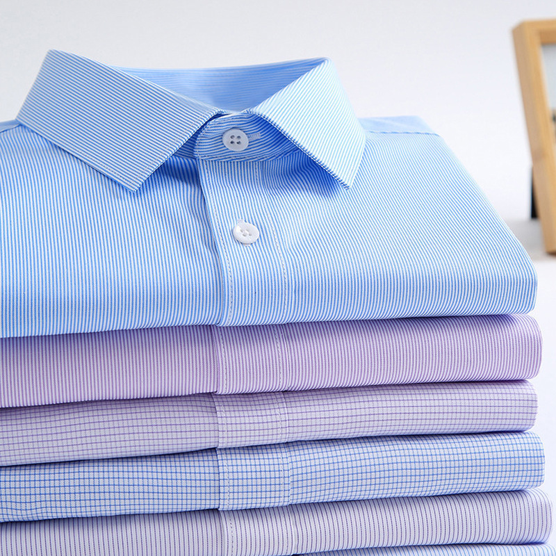 2022 Spring New Bamboo Fiber Shirt Men's Breathable Light Luxury High-end Anti-wrinkle Work Daily Wedding Shirt for Men