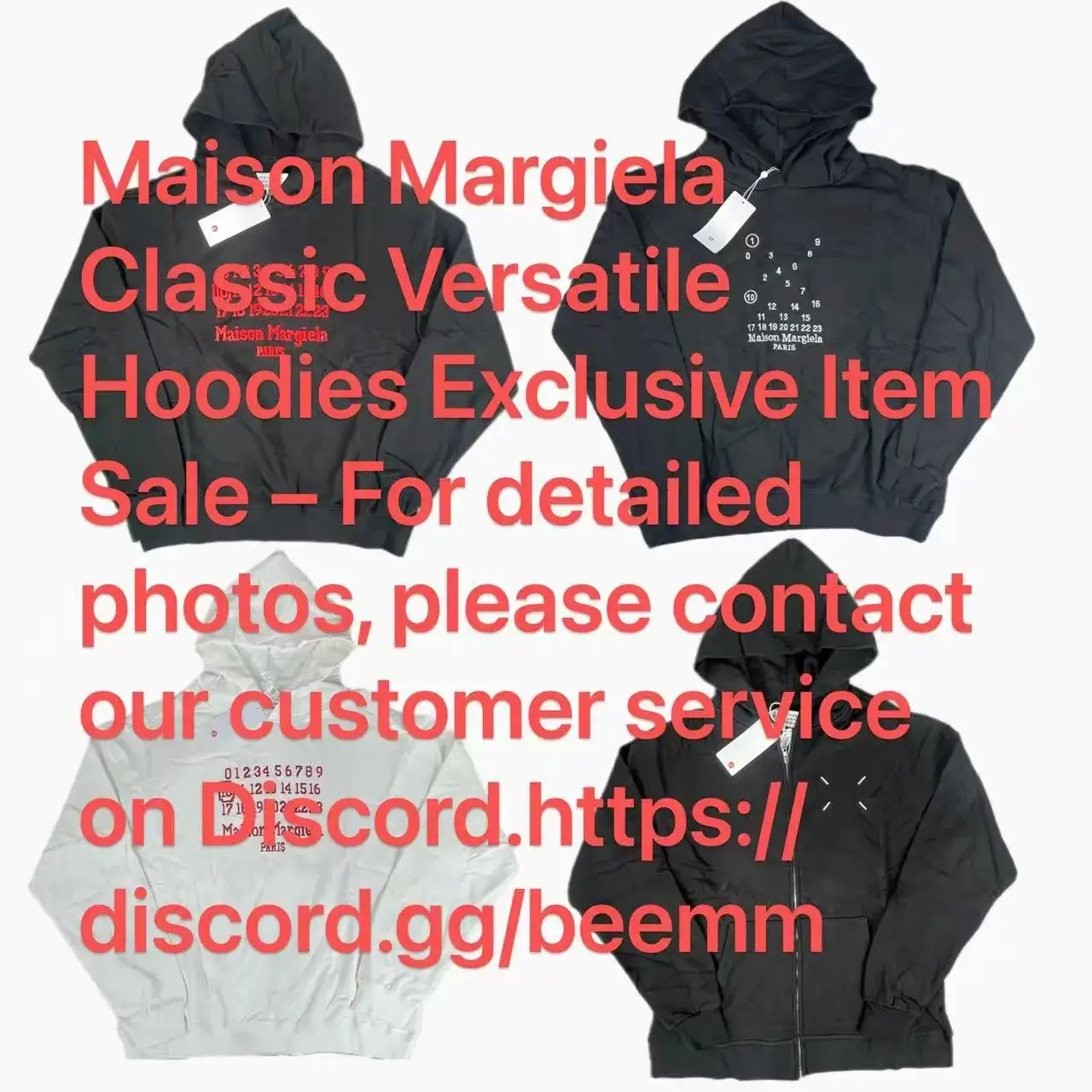 M-aison M-argiela Trendy Hoodie Exclusive Item – No Returns or Exchanges After Purchase