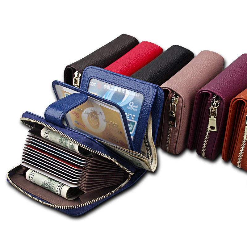 Factory wholesale hot selling ladies card bag card cover layer cowhide wallet driver's license multi-function