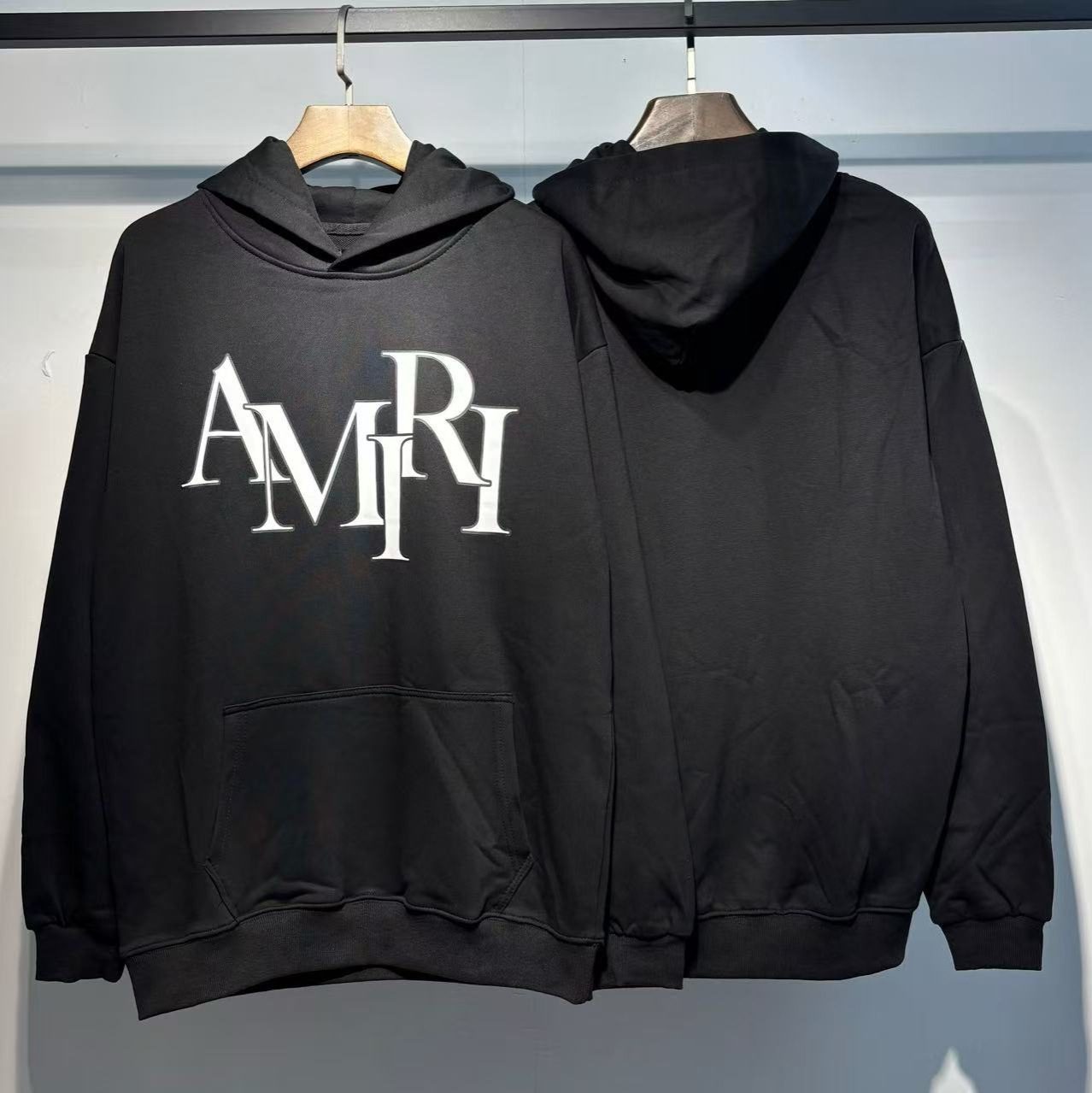 2025 New Trendy Amiri Hooded Sweatshirt Pure Cotton Jacket Loose Fit Unisex Cross-Border Wholesale