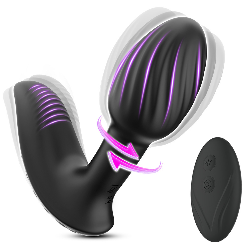 New Back Court Swing Anal Plug 360 °   Rotating Vibration Wearable into the Body Rotating Buckle Vulva Stimulation Vibrator