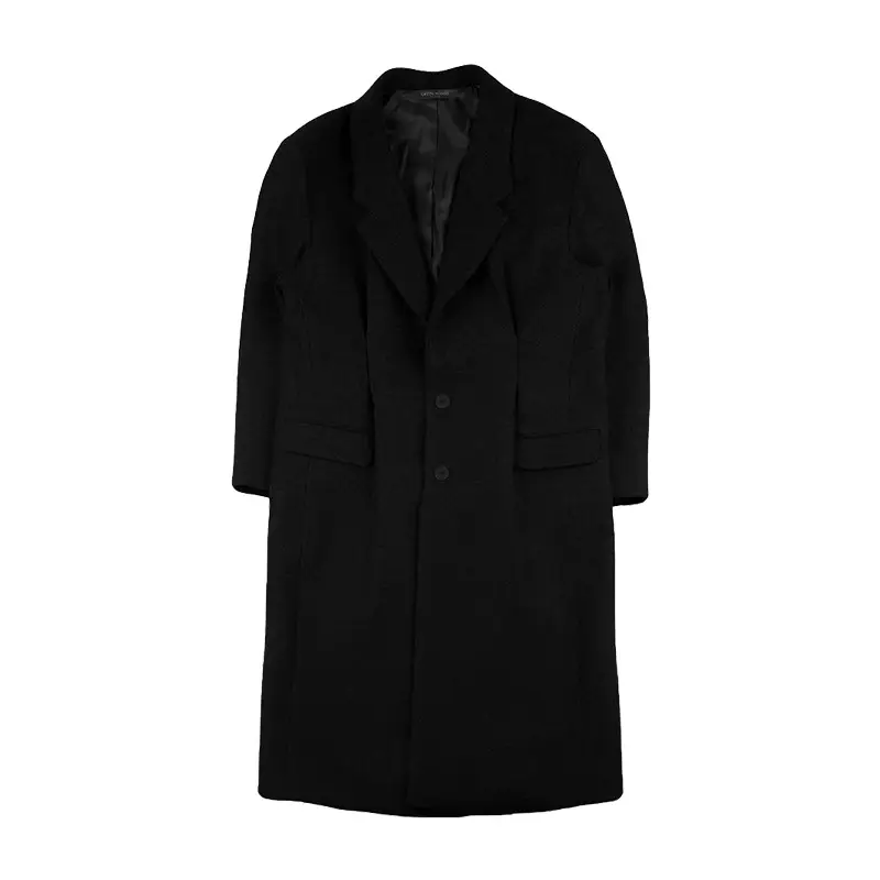 ASCLO Autumn and Winter Thickened Super Long Woolen Coat Men's Korean Fashionable Loose plus size Woolen Coat Elegant